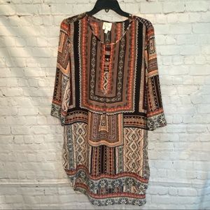 Fig. & Flower Boho Inspired Printed Tunic High Low